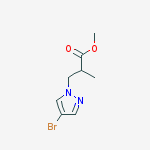 Structure of 3-(4-BROMO-PYRAZOL-1-YL)-2-METHYL-PROPIONIC ACID METHYL ESTER