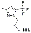 2-METHYL-3-[3-METHYL-5-(TRIFLUOROMETHYL)-1H-PYRAZOL-1-YL]-1-PROPANAMINE, 95%结构式