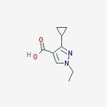 Structure of 3-cyclopropyl-1-ethylpyrazole-4-carboxylic Acid
