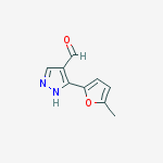 Structure of 5-(5-methylfuran-2-yl)-1h-pyrazole-4-carbaldehyde
