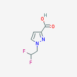 1-(2,2-DIFLUOROETHYL)-1H-PYRAZOLE-3-CARBOXYLIC ACID结构式