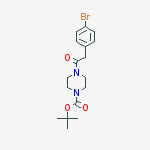 4-(4-BOC-piperazinocarbonylmethyl)-1-bromobenzene结构式
