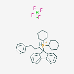 Structure of cataCXium(R)  FPrPh,  Dicyclohexyl[9-(3-phenylpropyl)-9-fluorenyl]phosphine  tetrafluoroborate