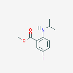 Structure of methyl 5-iodo-2-(propan-2-ylamino)benzoate