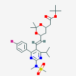 Structure of (E)-tert-Butyl 2-(6-(2-(4-(4-fluorophenyl)-6-isopropyl-2-(N-methylmethylsulfonamido)pyrimidin-5-yl)vinyl)-2,2-dimethyl-1,3-dioxan-4-yl)acetate