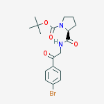 (S)-2-(5-(4-溴苯基)-1H-咪唑-2-基)吡咯烷-1-羧酸叔丁酯结构式