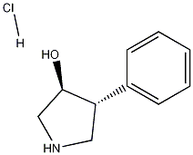 (3S,4R)-4-苯基吡咯烷-3-醇盐酸盐结构式