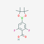 2,6-Difluoro-4-(4,4,5,5-tetramethyl-1,3,2-dioxaborolan-2-yl)benzoic acid结构式