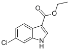 Structure of 1H-INDOLE-3-CARBOXYLIC ACID, 6-CHLORO-,ETHYL ESTER