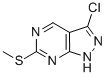 Structure of 3-chloro-6-(methylthio)-1H-pyrazolo[3,4-d]pyrimidine