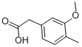 Structure of 3-METHOXY-4-METHYLPHENYLACETIC ACID