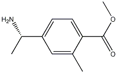 Structure of Benzoic acid, 4-[(1S)-1-aminoethyl]-2-methyl-, methyl ester