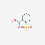 Structure of 1-(METHYLSULFONYL)PIPERIDINE-2-CARBOXYLIC ACID