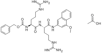 Structure of NA-CBZ-ARG-ARG 4-METHOXY-B-NAPHTHYLAMIDE