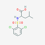Structure of N-[(2,6-dichlorophenyl)sulfonyl]leucine
