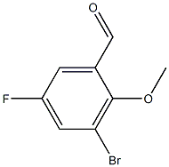 Structure of 3-bromo-5-fluoro-2-methoxy-benzaldehyde