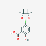 Structure of 2-hydroxy-5-(4,4,5,5-tetramethyl-1,3,2-dioxaborolan-2-yl)benzoic Acid