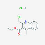 Ethyl 2-(chloromethyl)-4-methylquinoline-3-carboxylate hydrochloride结构式
