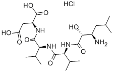 Structure of [(2R,3R)-3-AMINO-2-HYDROXY-5-METHYLHEXANOYL]-VAL-VAL-ASP HYDROCHLORIDE