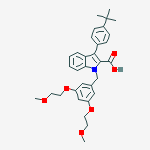 1-[[3,5-bis(2-methoxyethoxy)phenyl]methyl]-3-(4-tert-butylphenyl)indole-2-carboxylic Acid结构式