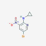 (5-BROMO-3-NITRO-PYRIDIN-2-YL)-CYCLOPROPYL-AMINE结构式