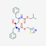 2-methylpropyl N-[(2s,4s,5s)-4-hydroxy-1,6-diphenyl-5-(1,3-thiazol-5-ylmethoxycarbonylamino)hexan-2-yl]carbamate结构式