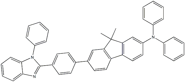 Structure of EFIN , 9,9-diMethyl-N,N-diphenyl-7-(4-(1-phenyl-1H-benzo[d]iMi