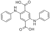 2,5-二(苯基氨基)-1,4-苯二甲酸结构式