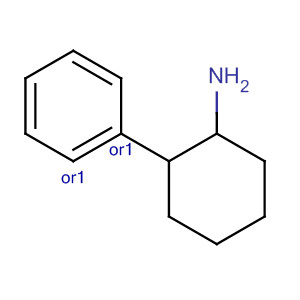 Structure of Cyclohexanamine, 2-phenyl-, (1R,2S)-rel-