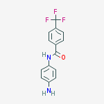 Structure of N-(4-aminophenyl)-4-(trifluoromethyl)benzamide