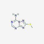 2-(METHYLTHIO)[1,2,4]TRIAZOLO[1,5-A][1,3,5]TRIAZIN-7-AMINE 95%结构式