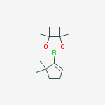 2-(5,5-dimethylcyclopenten-1-yl)-4,4,5,5-tetramethyl-1,3,2-dioxaborolane结构式