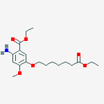 Structure of ethyl 2-amino-5-(7-ethoxy-7-oxoheptoxy)-4-methoxybenzoate