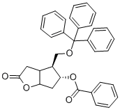 Structure of (-)-3-OXO-6-BETA-TRITYLOXYMETHYL-7-ALPHA-BENZOYL-OXY-2-OXABICYCLO[3.3.0!OCTANE
