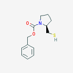 1-Pyrrolidinecarboxylic acid, 2-(mercaptomethyl)-, phenylmethyl ester, (S)-结构式