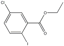Structure of Benzoic acid, 5-chloro-2-iodo-, ethyl ester