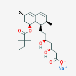 Structure of SIMVASTATIN, SODIUM SALT