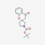 Structure of Spiro[2H-1-benzopyran-2,3'-pyrrolidine]-1'-carboxylic acid, 3,4-dihydro-4-oxo-, 1,1-dimethylethyl ester