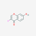 7-hydroxy-3-iodo-4h-chromen-4-one 的化学结构式