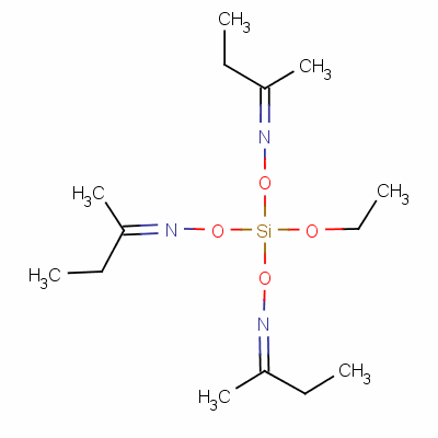 Structure of 2-Butanone, O,O,O-(ethoxysilylidyne)trioxime