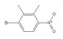 4-溴-2,3-二甲基硝基苯结构式