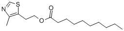 Structure of 2-(4-Methyl-5-thiazolyl)ethyl decanoate