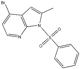 Structure of 4-BROMO-2-METHYL-1-(PHENYLSULFONYL)-1H-PYRROLO[2,3-B]PYRIDINE