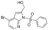 Structure of 1H-Pyrrolo[2,3-b]pyridine-2-methanol, 4-bromo-1-(phenylsulfonyl)-