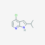 Structure of 1H-Pyrrolo[2,3-b]pyridine, 4-chloro-2-(1-methylethyl)-