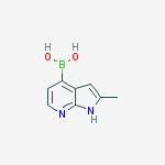 Structure of (2-Methyl-1H-pyrrolo[2,3-b]pyridin-4-yl)boronic acid