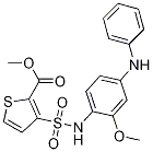 Structure of 3-[[[2-Methoxy-4-(phenylamino)phenyl]amino]sulfonyl]-2-thiophenecarboxylicacidmethylester