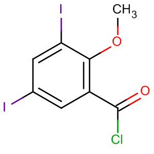 Structure of Benzoyl chloride, 3,5-diiodo-2-methoxy-