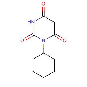 Structure of 2,4,6(1H,3H,5H)-Pyrimidinetrione, 1-cyclohexyl-