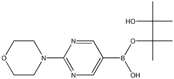 Structure of 2-(PIPERIDIN-1-YL)PYRIMIDINE-5-BORONIC ACID PINACOL ESTER